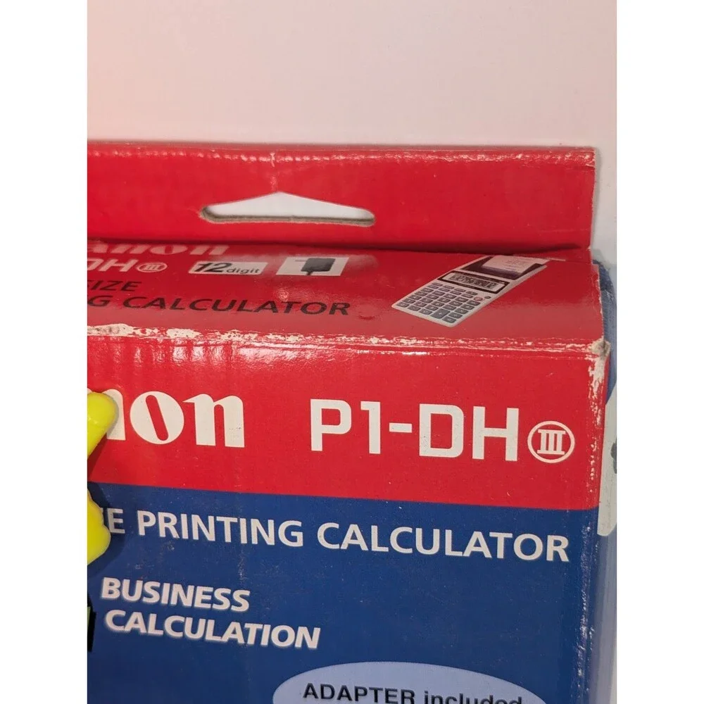 Canon P1-DH III Palm Size Printing Calculator New In Box 12 Digit Business AC